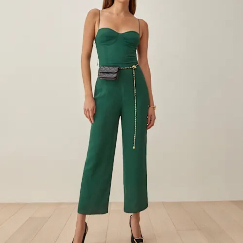 Reformation Paisley Jumpsuit Sycamore - Size 0